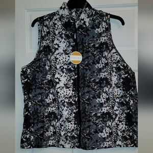 Lee Black and White Lightweight Reversible Jacket Vest SIZE 1X